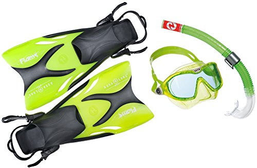 Aqualung Schnorchel Set für Kinder - vom Top Hersteller - bestehend aus Flossen Schnorchel Tauchmaske - Wertige Junior Schnorchelausrüstung mit Perfekter Passform