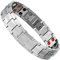 COOLSTEELANDBEYOND Edelstahlschmuck Magnetische Energie Armband Herren Magneten Germanium, Silber Farbe, Link-Tool zum Entfernen Enthalten