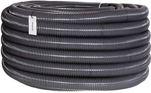 HOLZBRINK Teichschlauch 50 mm (2”) Spiralschlauch PVC Saugschlauch verstärkt, Länge: 10 m, HVS-06-10