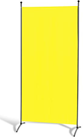 GRASEKAMP Qualität seit 1972 Stellwand 85 x 180 cm - Gelb - Paravent Raumteiler Trennwand Sichtschutz