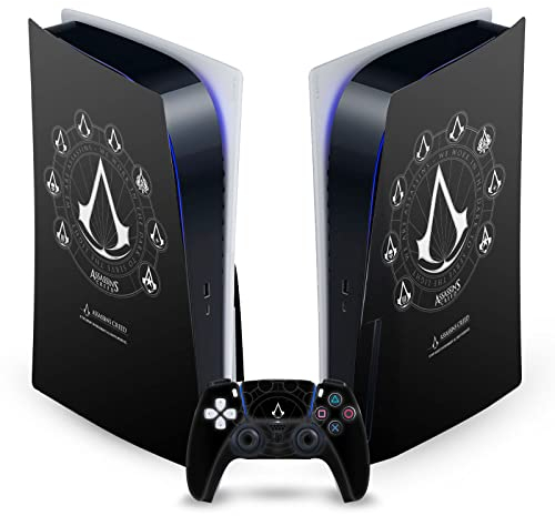 Head Case Designs Kaemme Erbschaft Logo Vinyl Frontplatte Haut Gaming Aufkleber Abziehbild Abdeckung kompatibel mit Sony Playstation 5 PS5 Disc Edition Console & DualSense Controller