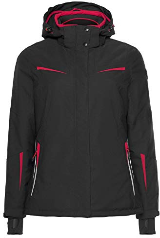 Killtec Damen Skijacke Jacke mit Kapuze (DE/NL/SE/PL, Numerisch, 40, Regular, Regular, Schwarz)