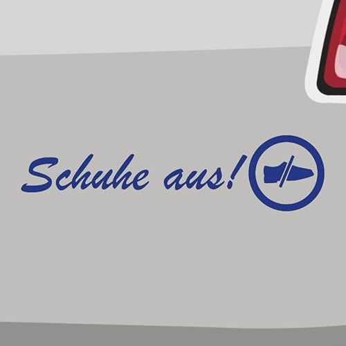 Schuhe aus! Aufkleber -6 Größen 21 Farben- Spruch Keine Schuhe Barfuß Hausschuhe
