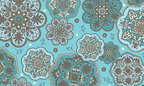N/A Fußmatte innen fussmatte außenBlass Türkis Textur von Marrakesch Design Fußmatte Home Decor deko Wohnzimmer
