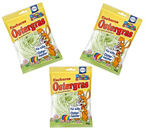 Küchle Ostergras 3er Pack - grünes Ostergras - essbares Ostergras aus Essoblaten