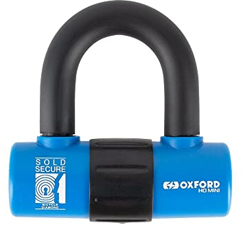 Oxford Products LK181 HD Mini U Lock 14mm. Bicycle Diamond and Motorcycle Gold Sold Secure. Disc Lock.