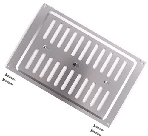 TERF® 225 mm x 150 mm, apertura e chiusura, prese d'aria regolabili in alluminio, 225 mm x 150 mm, copertura per griglia di ventilazione regolabile con vite di fissaggio, confezione da 1