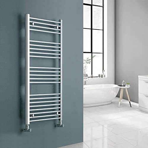 Luxury Straight Towel Radiator Rail Bathroom Central Heating Rail Leader 600 x 1200mm Wall-Mounted Bathroom Ladder Radiator Modern Vertical Towel Warmer for Bathroom - Chrome-Plated