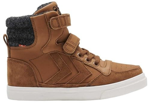 hummel Kids Stadil Winter High Sneaker, Brown, Size 38