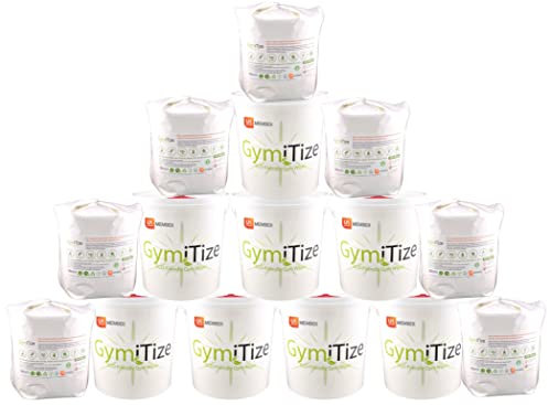 GymiTize Gym Wipes, 100% Biodegradable - 100% Plant Fibre - 0% Plastic - Antiviral, Surface Wipes, 8 X 500 Wipe Dispenser Bucket + 8 X 500 Wipe Refill Roll