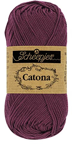 Scheepjes - Scheepjes Catona 394 Shadow Purple Yarn - 10x10g