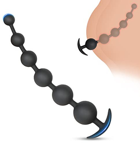BDSMAGE Plug anal en silicone Avec 4 Tailles Différentes Jouet Sexuel Anals Sex Toys, Chaîne Anale D'entraînement Anal Flexible (XL)