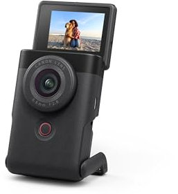 Canon Caméra Vlog PowerShot V10 - Objectif Grand Angle 19 mm, capteur CMOS 1, vidéo 4K, Suivi du Visage, Microphone intégré, stabilisation d'image, Webcam, Diffusion en Direct, Noir