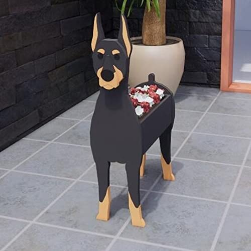 LDFHOIN Vaso da fiori per cani, vaso con simpatico cane, vaso per animali domestici, vaso per piante 3D a forma di animale, vasi da giardino per interni ed esterni