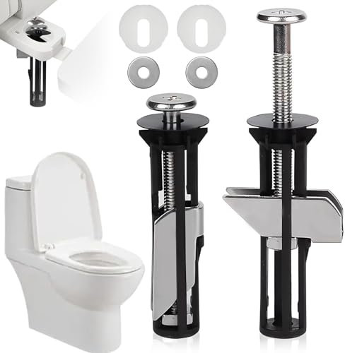 2Pcs Toilet Seat Fittings, Heavy Duty Toilet Seat Fastener Bolt Kit, Universal Toilet Fixing Kit, Toilet Seat Screws Fittings Kit, Quick Release Toilet Seat Accessories for Home, Office DIY