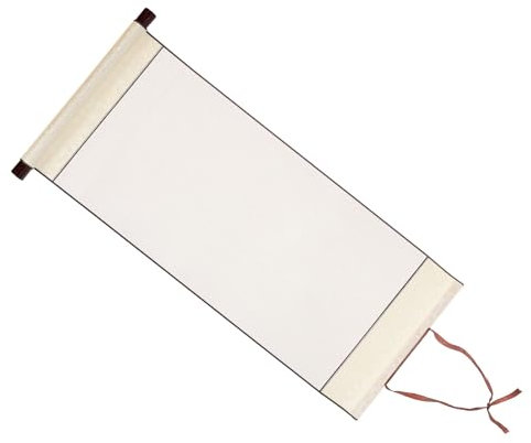 PATIKIL 31X12 Pouces Rouleau de Papier Xuan, Demi-Brut en Soie, Papier Xuan Suspendu Blanc Pour La Pratique de La Calligraphie Chinoise, Décoration D'Intérieur, Blanc