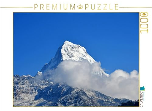CALVENDO Puzzle Der Annapurna South (7219 m) vom Himalayadorf Ghorepani (2870 m) | 1000 Teile Lege-Größe 64 x 48 cm Foto-Puzzle für glückliche Stunden