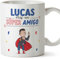 MUGFFINS Tazas Personalizadas para AMIGO - En Español - ¡Eres Súper! - 11 oz / 330 ml - Regalo personalizable original y divertido