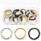 15 Pièces Mousqueton Rond 25mm, Mousqueton Sac a Main Multicolore, Anneaux à Ressort en Alliage De Zinc pour Porte-Clés Sacs à Main Tentes Bricolage