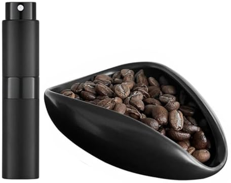 zeizafa Professional Coffee Bean Dosing Cup Coffee Accessories Ceramic Dosing Tray Spray Bottle Suitable for Consistent Brewing Spray Bottle Black