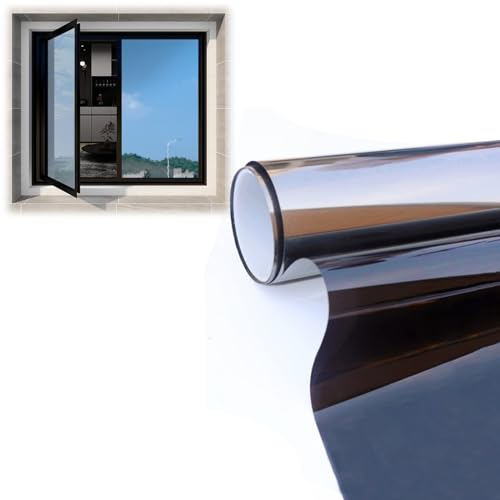 Vinilo Adhesivo Cristal Vinilo Espejo, Vinilo Espejo for Cristales Pegamento for Casa Oficina Película De Reflectante Vinilos for Ventanas Privacidad Control del Calor Anti UV (50x200cm)(152 * 400CM)