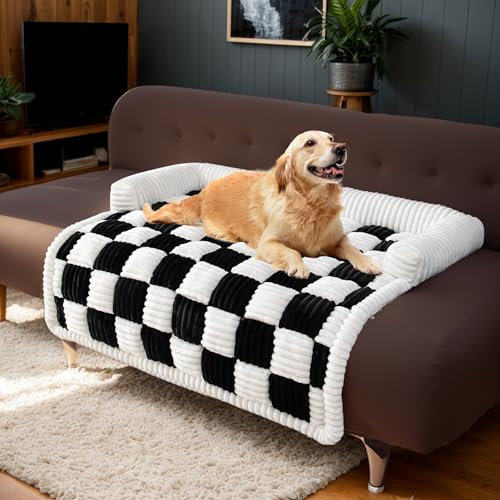 LiveGo Housses de canapé pour Animaux de Compagnie, Tapis de lit pour canapé pour Chien, Housse de canapé Lavable en Peluche pour Chien, Tapis de Protection de Meuble pour canapé pour Chiens et Chats