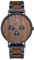 Kerbholz - Holzuhr für Herren - Caspar - analoge Quarz Multifunktionsuhr - Chronograph mit Ziffernblatt aus Holz - Uhr für Männer mit hochwertigem Lederarmband - Ø 42mm (Walnut Schwarz Stahl)