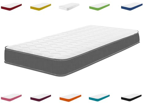 Starlight Beds Colours Range – Grey Children’s Single Mattress with Memory Foam and Springs - 18cm Deep (90x190cm, 3ft x 6ft3)