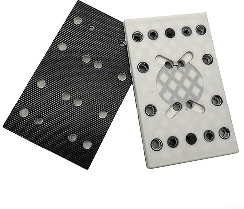 ChicBosomn Tampone abrasivo, 130 x 80 mm, 12 fori, piastra di ricambio quadrata per lucidatura, compatibile con Festool RTS 400 REQ