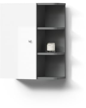 Livinity Badschrank Fucino, Weiß Hochglanz, 47.2 x 59.2 cm