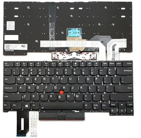 ZHANGXTT Parti per Laptop Nuovo for Lenovo ThinkPad T490S T495S Tipo 20NX 20NY 20QJ 20QK Tastiera del Computer Portatile US Nero con Retroilluminazione