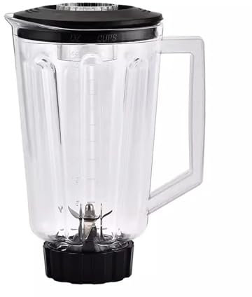 GFSEWURA Batidora Vaso De La Batidora (Cuchillo + Tapa + Taza) De Repuesto De 44 Oz, Compatible con Hamilton Beach HBB908 HBB908-UK, Accesorios del Tanque del Contenedor De La Licuadora