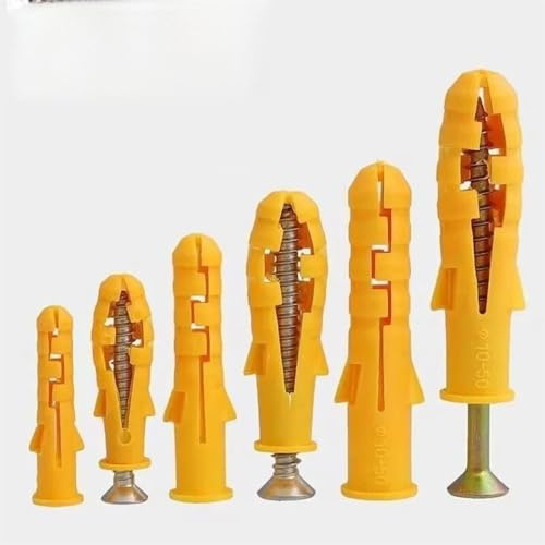 Assortimento di viti e tasselli for cartongesso M6 M8 M10, for tubi espansione in plastica nervata, a testa piatta Philips (50 mm, M10-5 pezzi)(60mm,M6 50pcs)