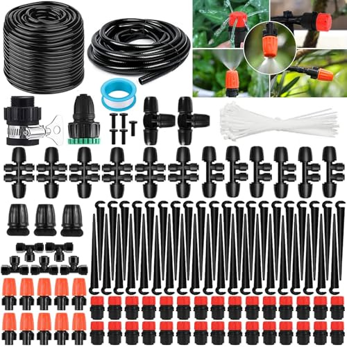 Drip Irrigation Kit, Kit Irrigazione a Goccia Automatica, 40M+20M – Plug & Play con Raccordi Rapidi – Per Giardino, Serra, Orto e Piante – Sistema di Irrigazione Efficiente ed Economico