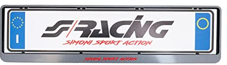 Simoni Racing PTX/5C Kennzeichenhalter Universal hinten mit Diebstahlsicherung Carbon Look