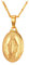 U7 Damen Maria Kette Heiliger Patron Halskette mit Jungfrau Maria Anhänger Messing Wundertätige Amulett Medaille Oval Anhänger mit Jungfrau Maria Kette Christlich Kettenanhänger Modeschmuck für Oma