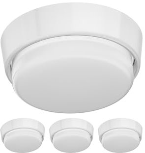 ledscom.de 4 Stück GX53 Lampen-Fassung INEL rund 90mm Ø inkl. LED Lampe 6,2W 509lm warm-weiß