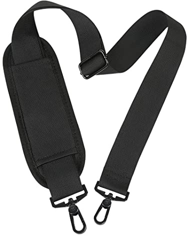 Taygeer Shoulder Strap, 52 Universal Replacement Laptop Shoulder Strap Luggage Duffel Bag Strap Adjustable Comfortable Belt with Metal Hooks for Briefcase Computer Messenger Bag Laptop Case, Black