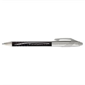 PAPER MATE Kugelschreiber S0767600 Flexgrip Elite, Druckmechanik, 0,8mm, sw, 1 stück (1er Pack), schwarzes
