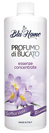 Blu Home Profumo per BUCATO, Essenza Profuma Bucato, Essenza Bucato a Lunga Durata, Super Concentrato per Lavatrice (250 ml (Confezione da 1), Soffice Viola)