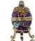 YU FENG Fabergé-Ei-Schmuckkästchen mit Scharnier, Kristall, Schmucksteine, Osterei, Ornament, Schmuckringhalter, Box, handbemaltes Bienen-Blumenmuster