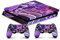 Design Aufkleber Skin Schutzfolie kompatibel mit Playstation 4 PS4 Slim + 2 Controller Skins Guitar Man