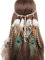 Stirnband Feder Indianer Haarschmuck Boho Kopfschmuck Party Hochzeit Haarband mit Perlen Fotografie Karneval Kostüm Halloween Kopfbedeckung für Strand Maskerade Fastnacht Festival