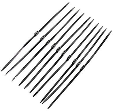 Fascette Con Doppio Bloccaggio, Fascetta in Nylon, Fascette Monouso in Nylon Resistente Con Doppia Fascetta Manette Fascette UV (Confezione Da 10)
