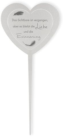 Fritz Cox® TrostGeschenke - Adorno para tumba con forma de corazón
