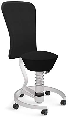 aeris Swopper – Hocker mit Lehne – Bürohocker höhenverstellbar – Schreibtischstuhl gegen Rückenschmerzen – Ergonomischer Bürostuhl und Sitztrainer, Feder Low