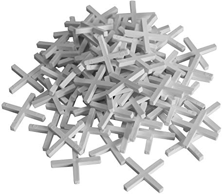 TECTOOL Fliesenkreuze aus Kunststoff, 250 St., 2 mm I Für gleichmäßigen Fliesenabstand I Robust und langlebig