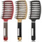 Sportstorm 3 Stcke Haarbrste Wildschweinborsten,Entlftete Entwirrende Haarbrste Gebogene Vent Haarbrste mit Kamm fr lange, feine, dicke, lockige Haare, Detangler, Styling Hair Brush Set