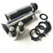 VITCIK Motorcycle 7/8'' manopole del manubrio in gomma di alluminio con le spine dell'anello dell'acceleratore per CBR 600 RR F5 2003 2004 CBR 600 RR F5 03 04(Argento & Nero)
