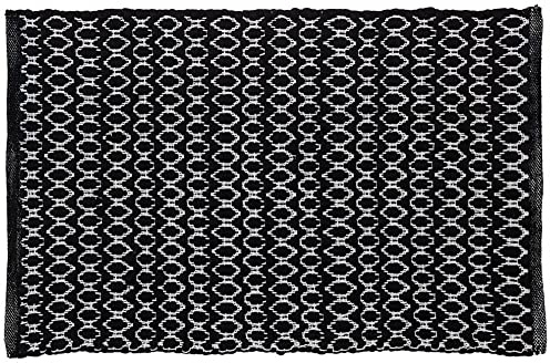 Sealskin Boho Badteppich 60x90 cm Polyester/Baumwolle Schwarz 800101